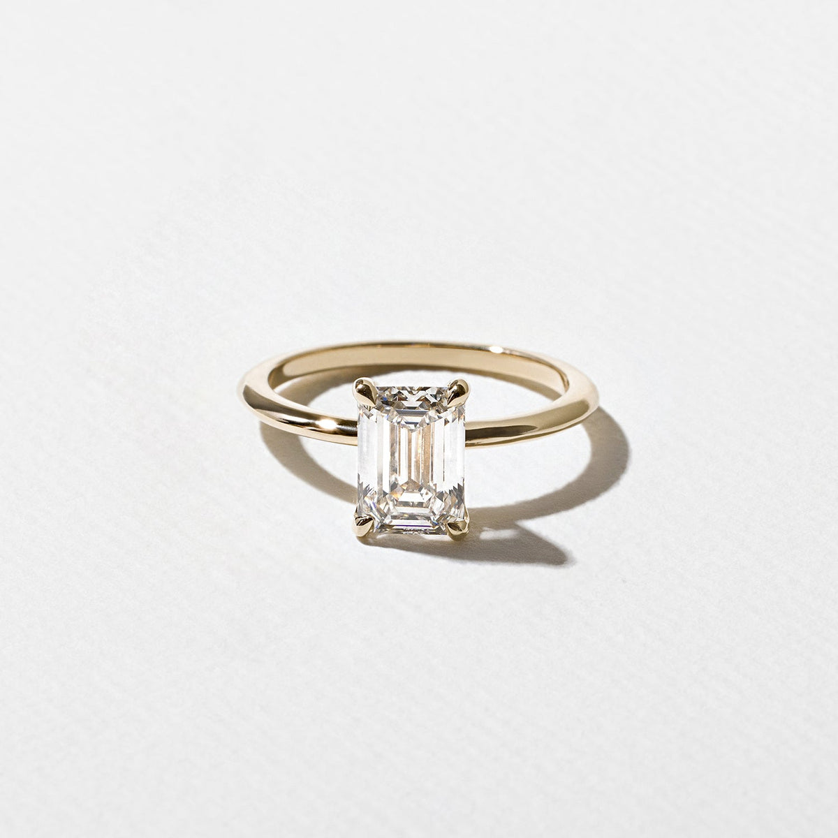 Emerald Pave Engagement Ring – 1 CT Lab Grown Diamond