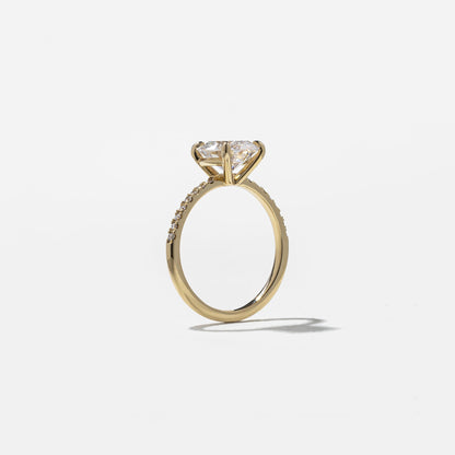Emerald Pave Engagement Ring – 1 CT Lab Grown Diamond