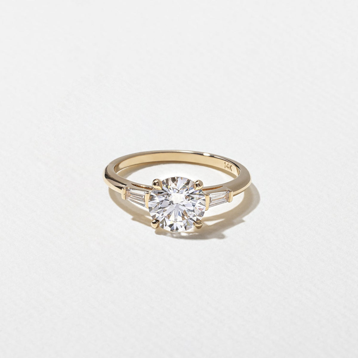 Emerald Pave Engagement Ring – 1 CT Lab Grown Diamond