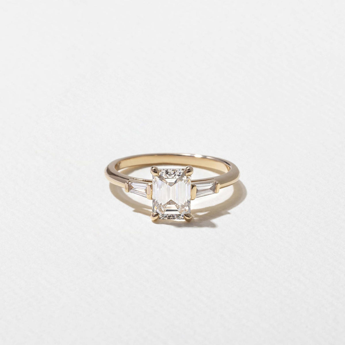 Emerald Pave Engagement Ring – 1 CT Lab Grown Diamond