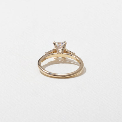 Emerald Pave Engagement Ring – 1 CT Lab Grown Diamond