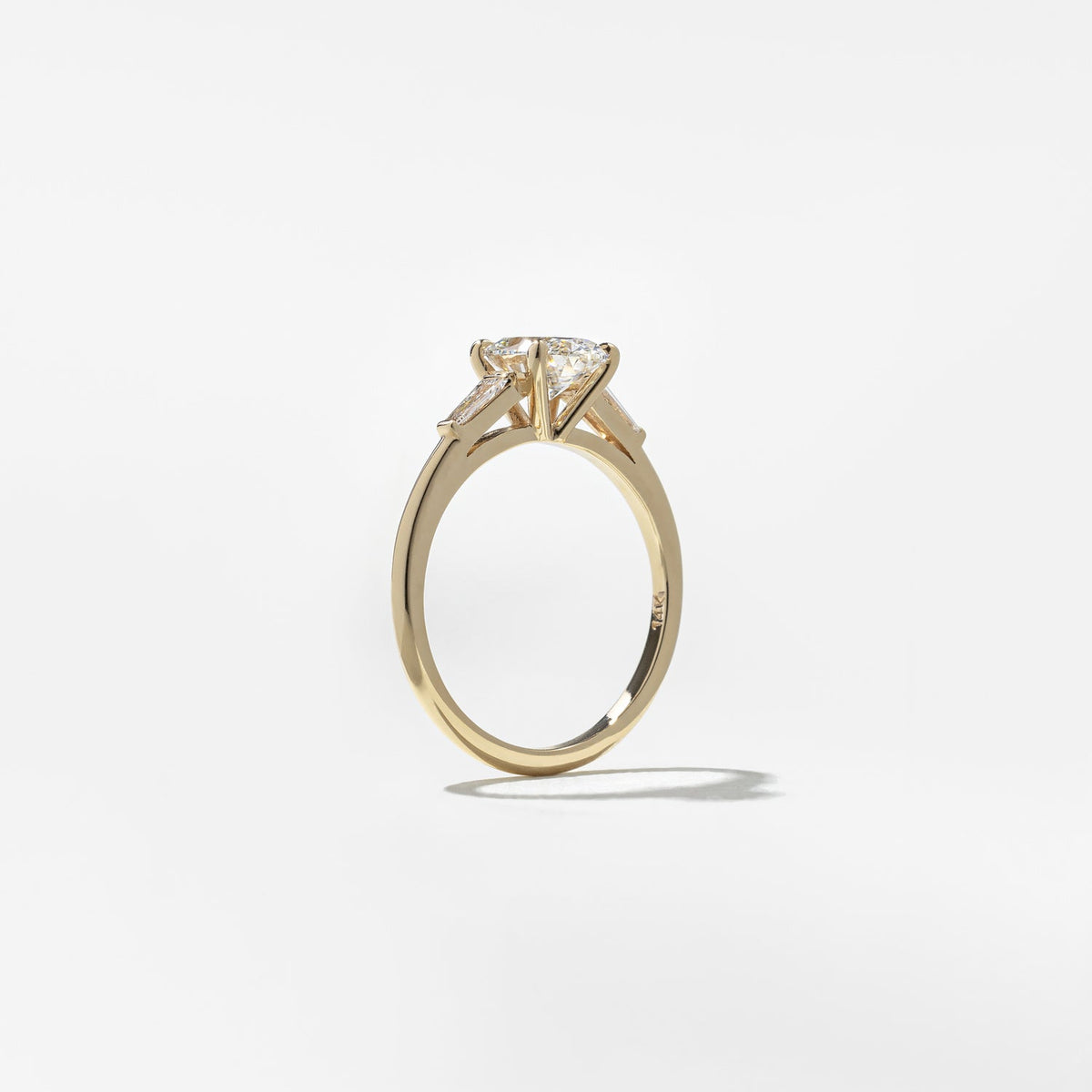Emerald Pave Engagement Ring – 1 CT Lab Grown Diamond