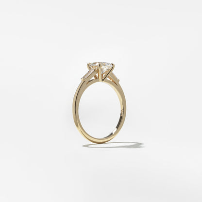 Emerald Pave Engagement Ring – 1 CT Lab Grown Diamond