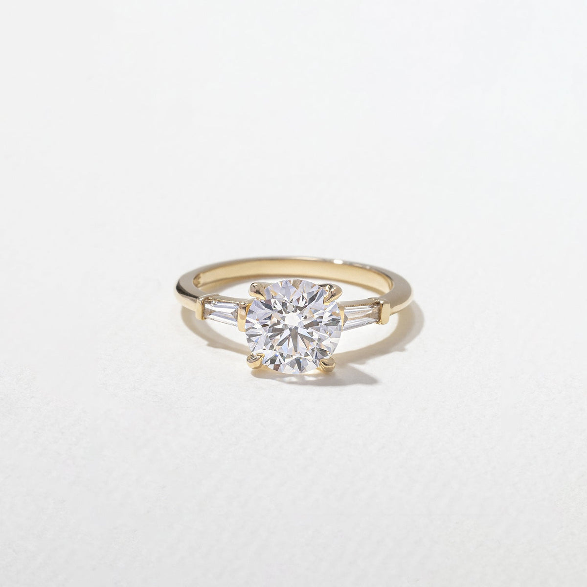 Emerald Pave Engagement Ring – 1 CT Lab Grown Diamond