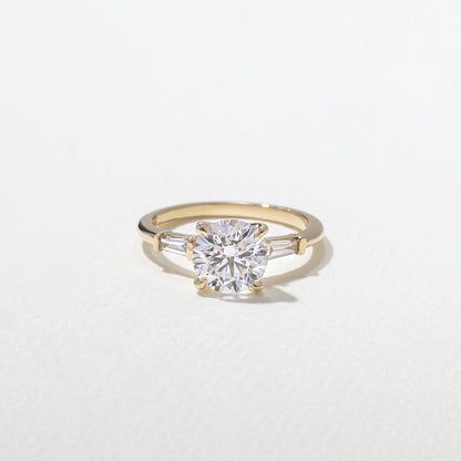 Emerald Pave Engagement Ring – 1 CT Lab Grown Diamond