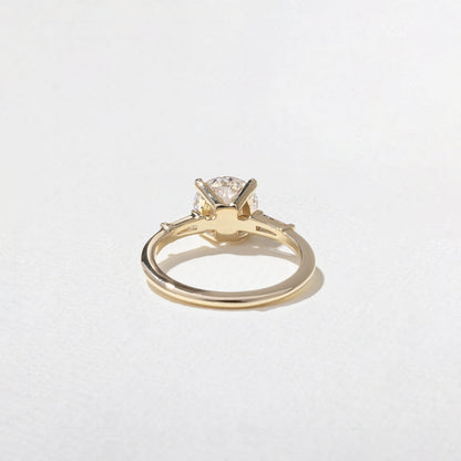Emerald Pave Engagement Ring – 1 CT Lab Grown Diamond