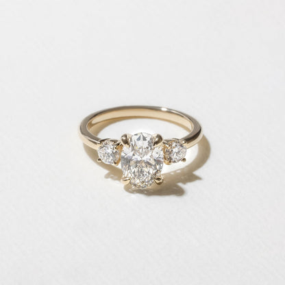 Emerald Pave Engagement Ring – 1 CT Lab Grown Diamond