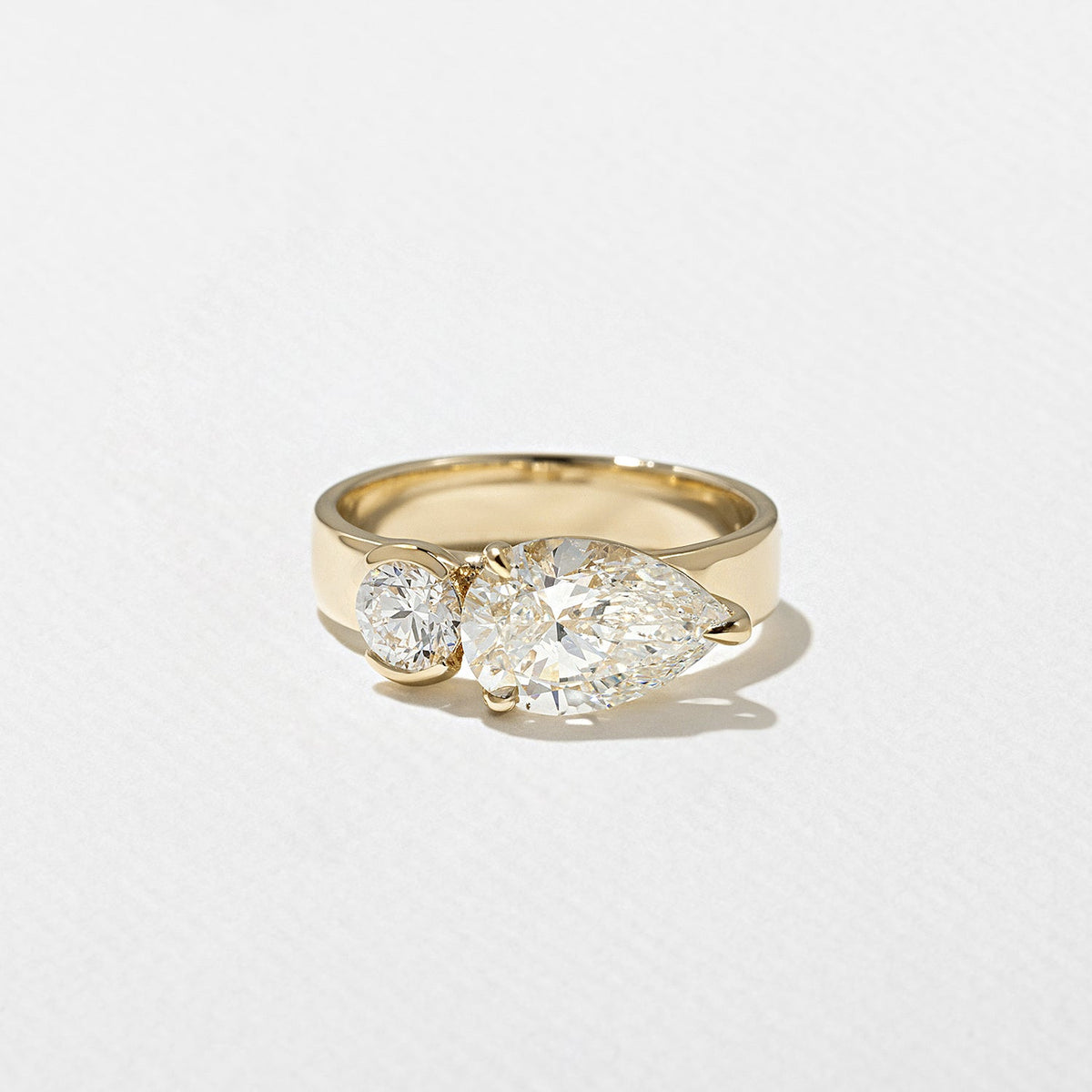 Emerald Pave Engagement Ring – 1 CT Lab Grown Diamond