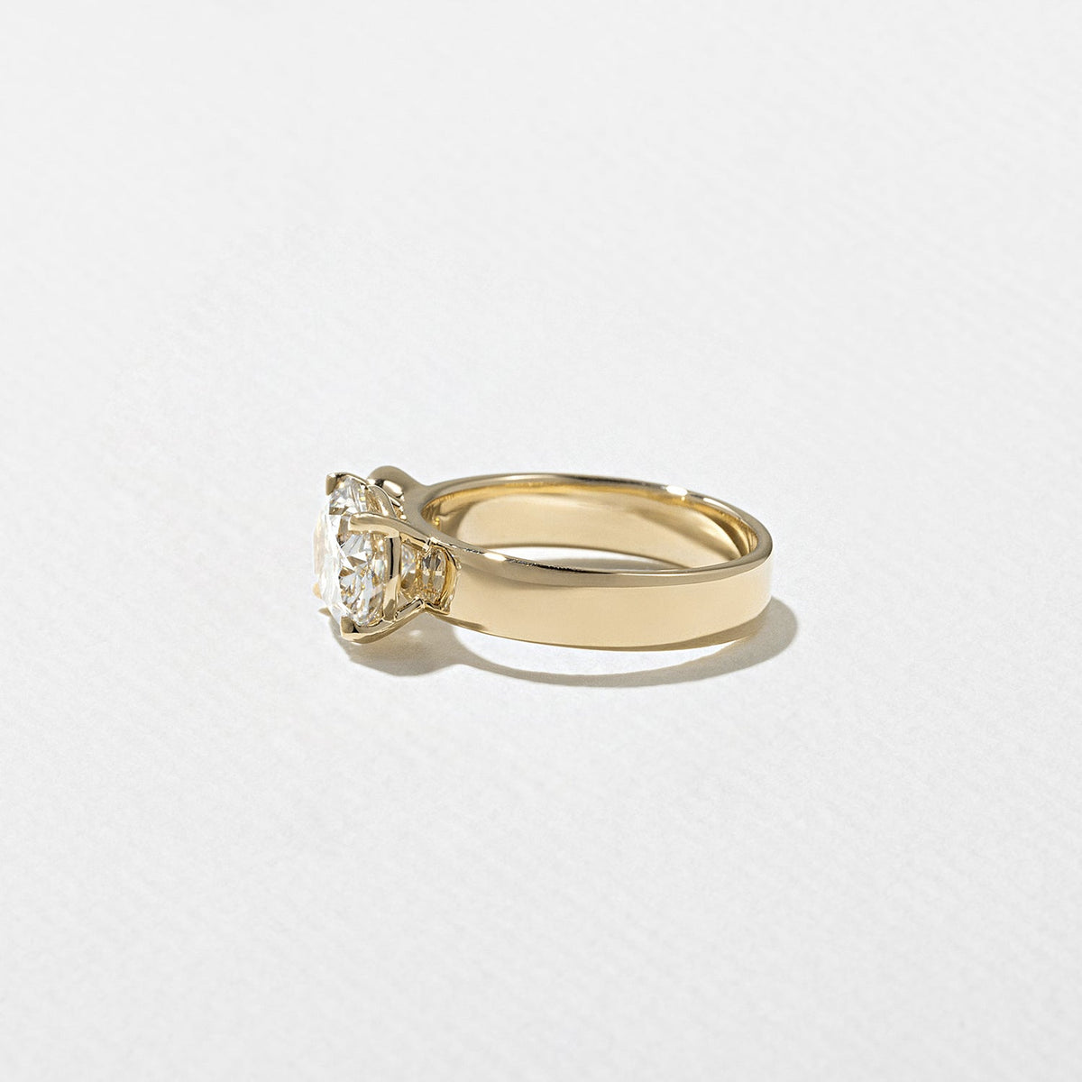 Emerald Pave Engagement Ring – 1 CT Lab Grown Diamond