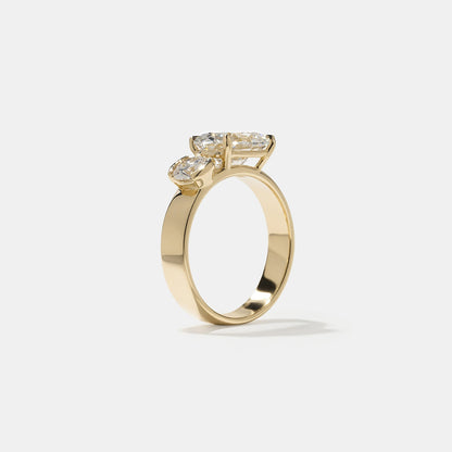 Emerald Pave Engagement Ring – 1 CT Lab Grown Diamond