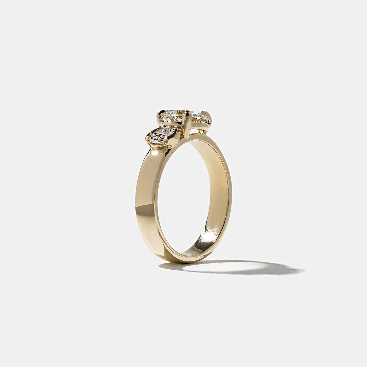 Emerald Pave Engagement Ring – 1 CT Lab Grown Diamond