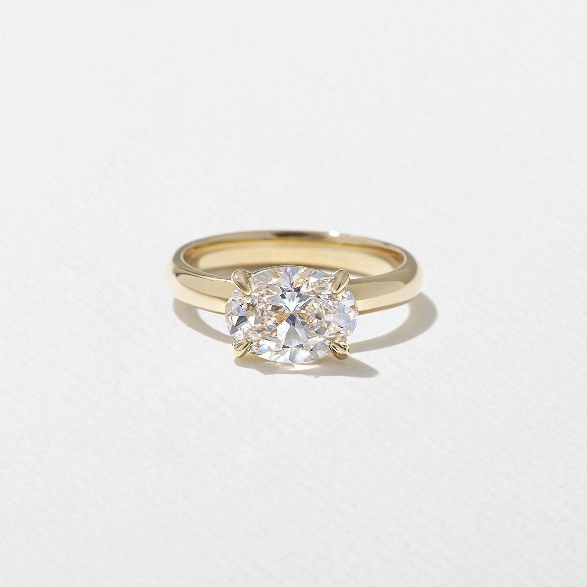 Emerald Pave Engagement Ring – 1 CT Lab Grown Diamond