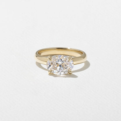 Emerald Pave Engagement Ring – 1 CT Lab Grown Diamond