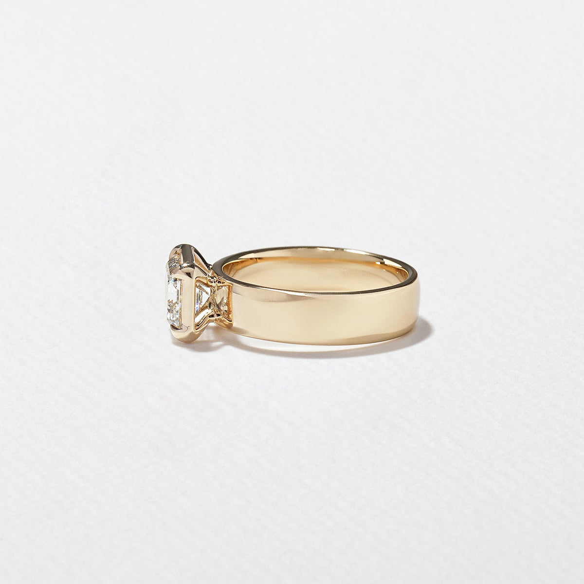 Emerald Pave Engagement Ring – 1 CT Lab Grown Diamond
