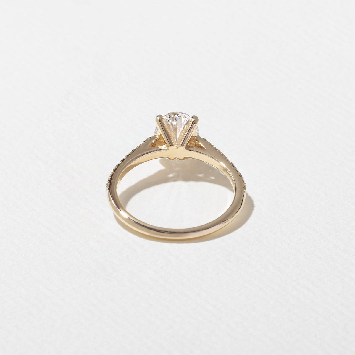 Emerald Pave Engagement Ring – 1 CT Lab Grown Diamond