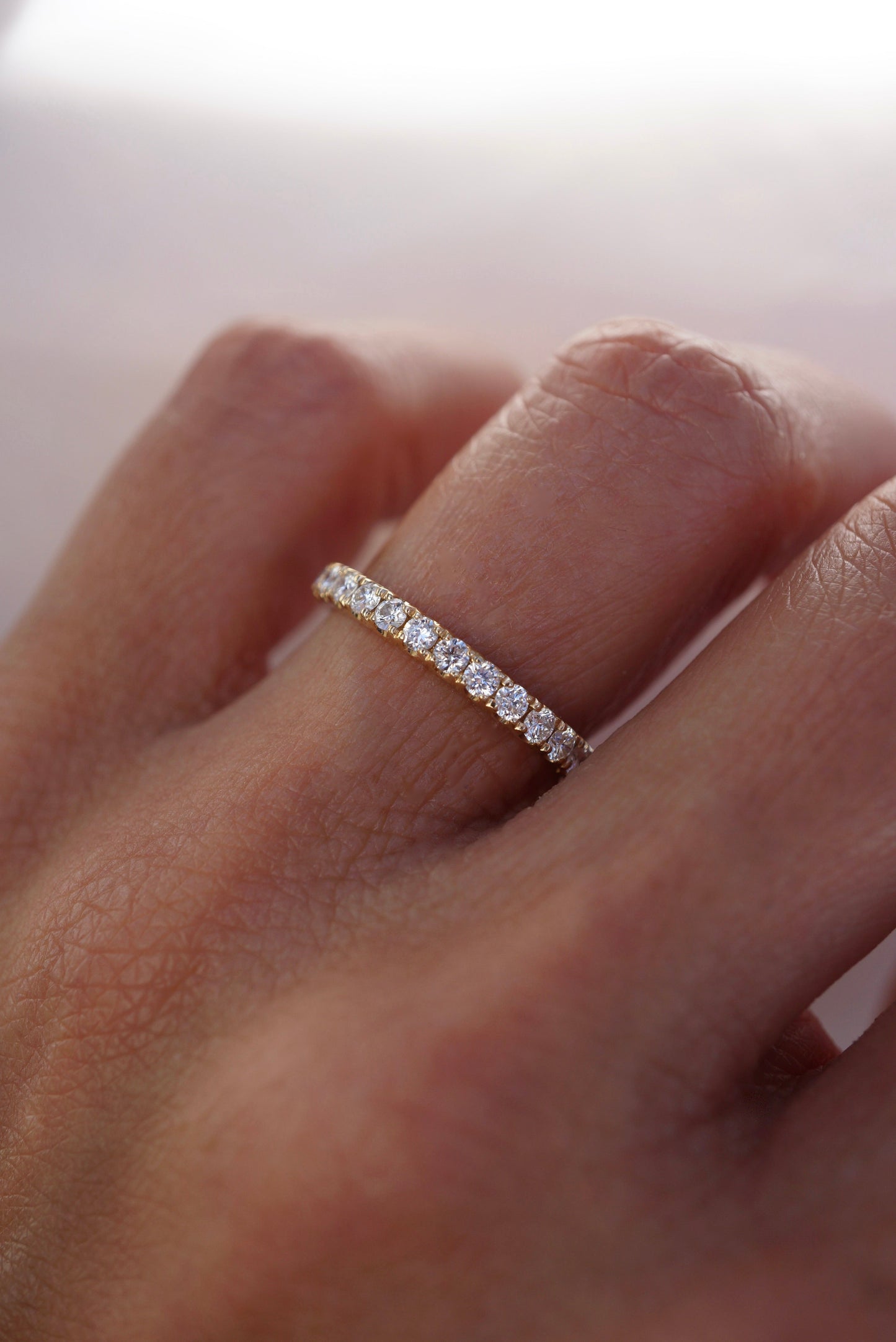 0.37 CT Round Full Eternity Lab Grown Diamond Wedding Band