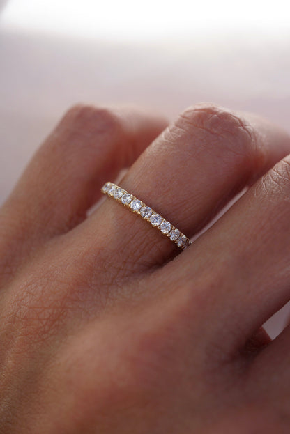 0.37 CT Round Full Eternity Lab Grown Diamond Wedding Band