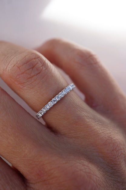 0.37 CT Round Full Eternity Lab Grown Diamond Wedding Band