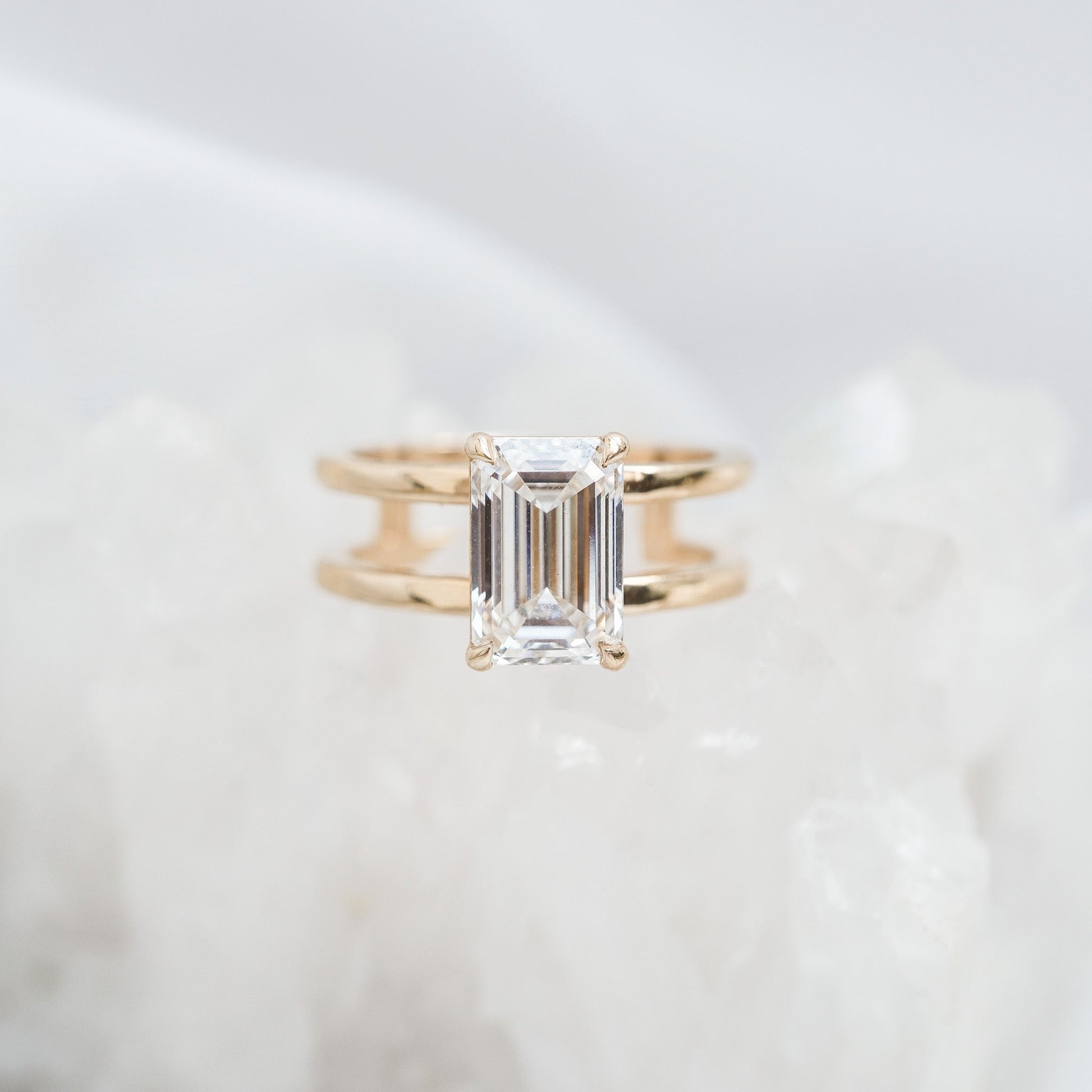 2 CT Round Three Stones Lab Grown Diamond Engagement Ring
