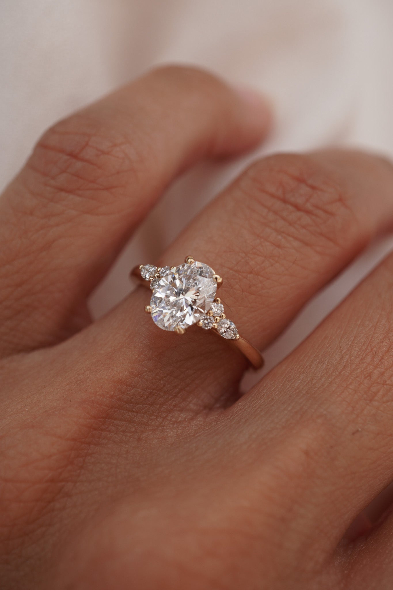 2 CT Round Three Stones Lab Grown Diamond Engagement Ring