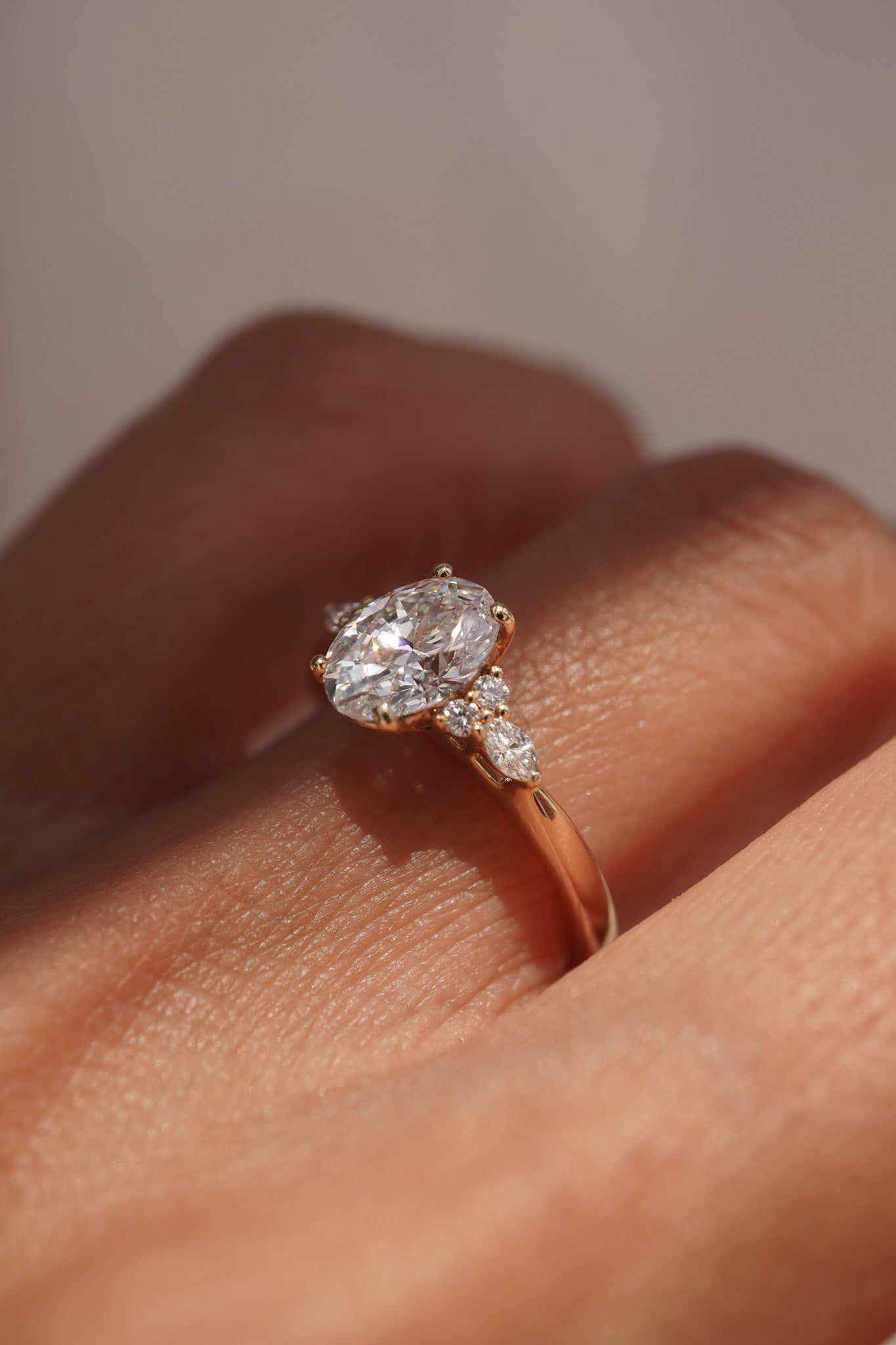 2 CT Round Three Stones Lab Grown Diamond Engagement Ring