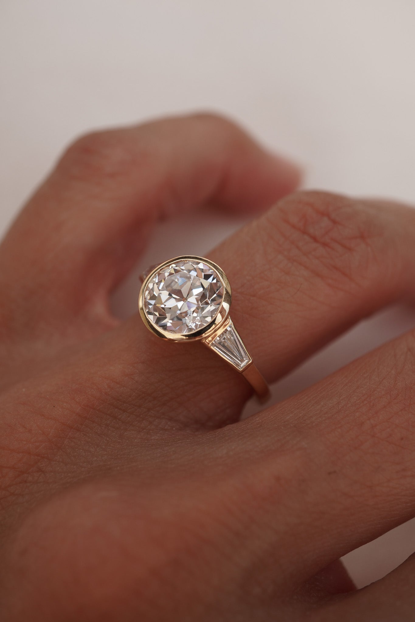 2 CT Round Three Stones Lab Grown Diamond Engagement Ring