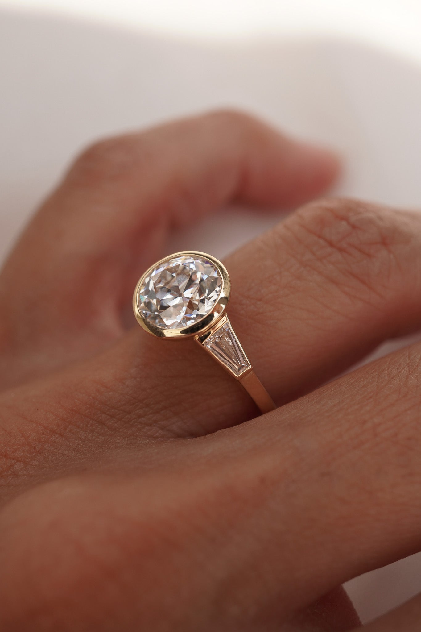 2 CT Round Three Stones Lab Grown Diamond Engagement Ring