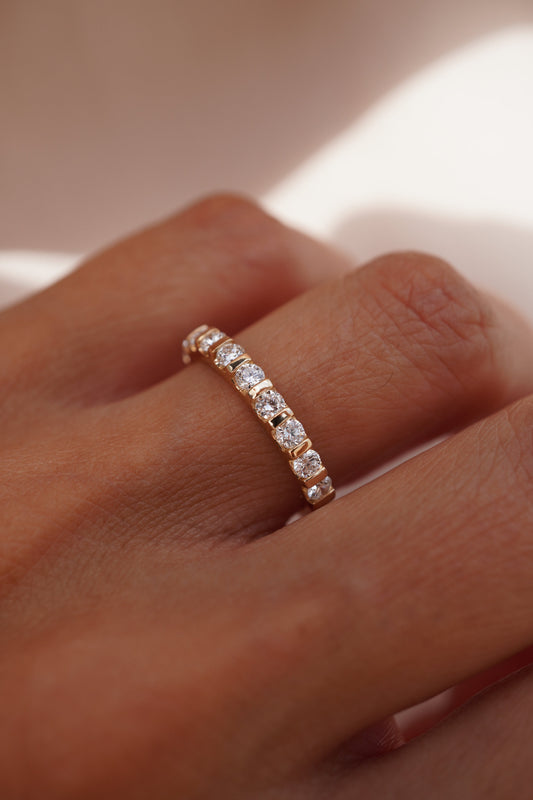 0.37 CT Round Full Eternity Lab Grown Diamond Wedding Band