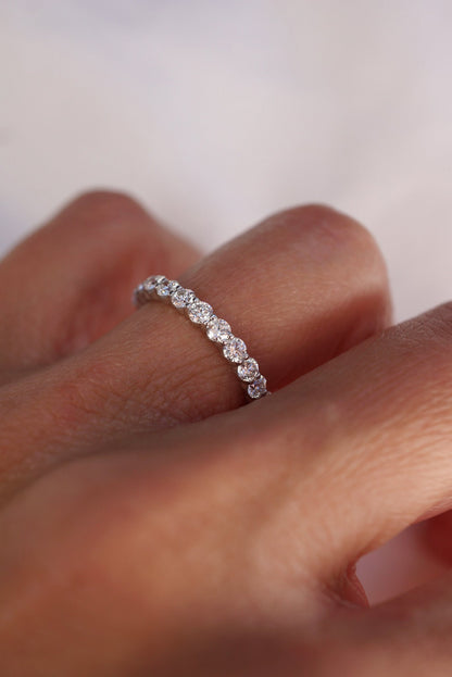0.37 CT Round Full Eternity Lab Grown Diamond Wedding Band