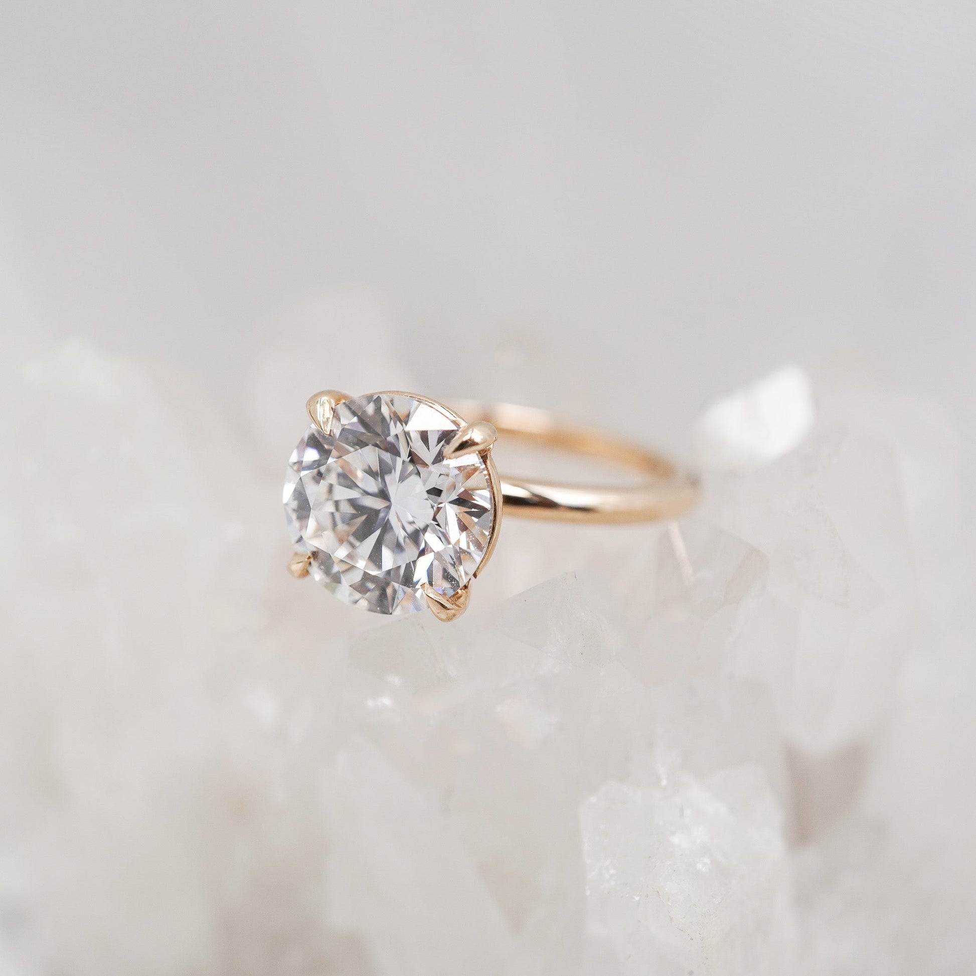 2 CT Round Three Stones Lab Grown Diamond Engagement Ring