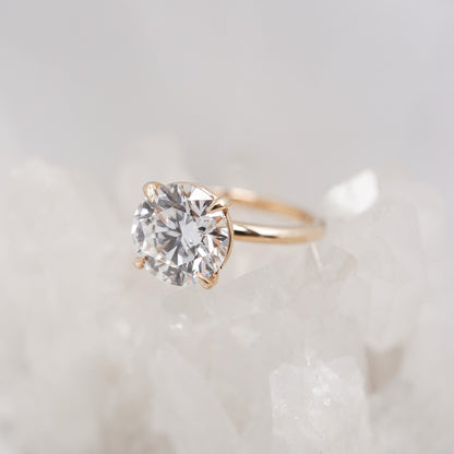 2 CT Round Three Stones Lab Grown Diamond Engagement Ring