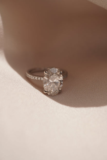 2 CT Round Three Stones Lab Grown Diamond Engagement Ring