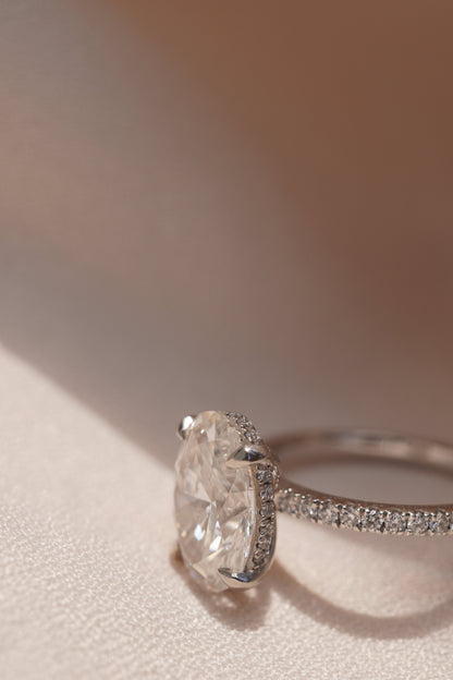 2 CT Round Three Stones Lab Grown Diamond Engagement Ring