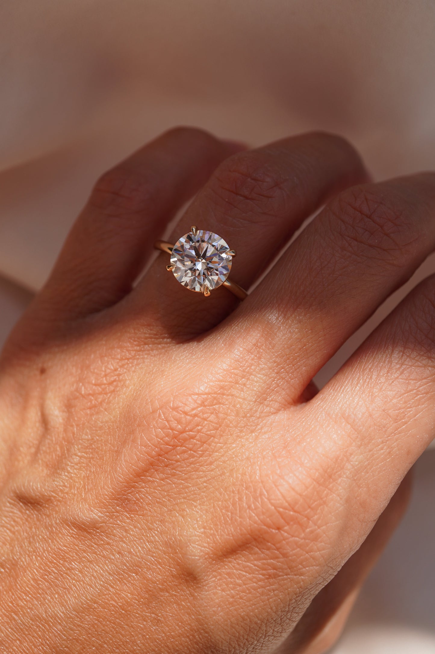 2 CT Round Three Stones Lab Grown Diamond Engagement Ring