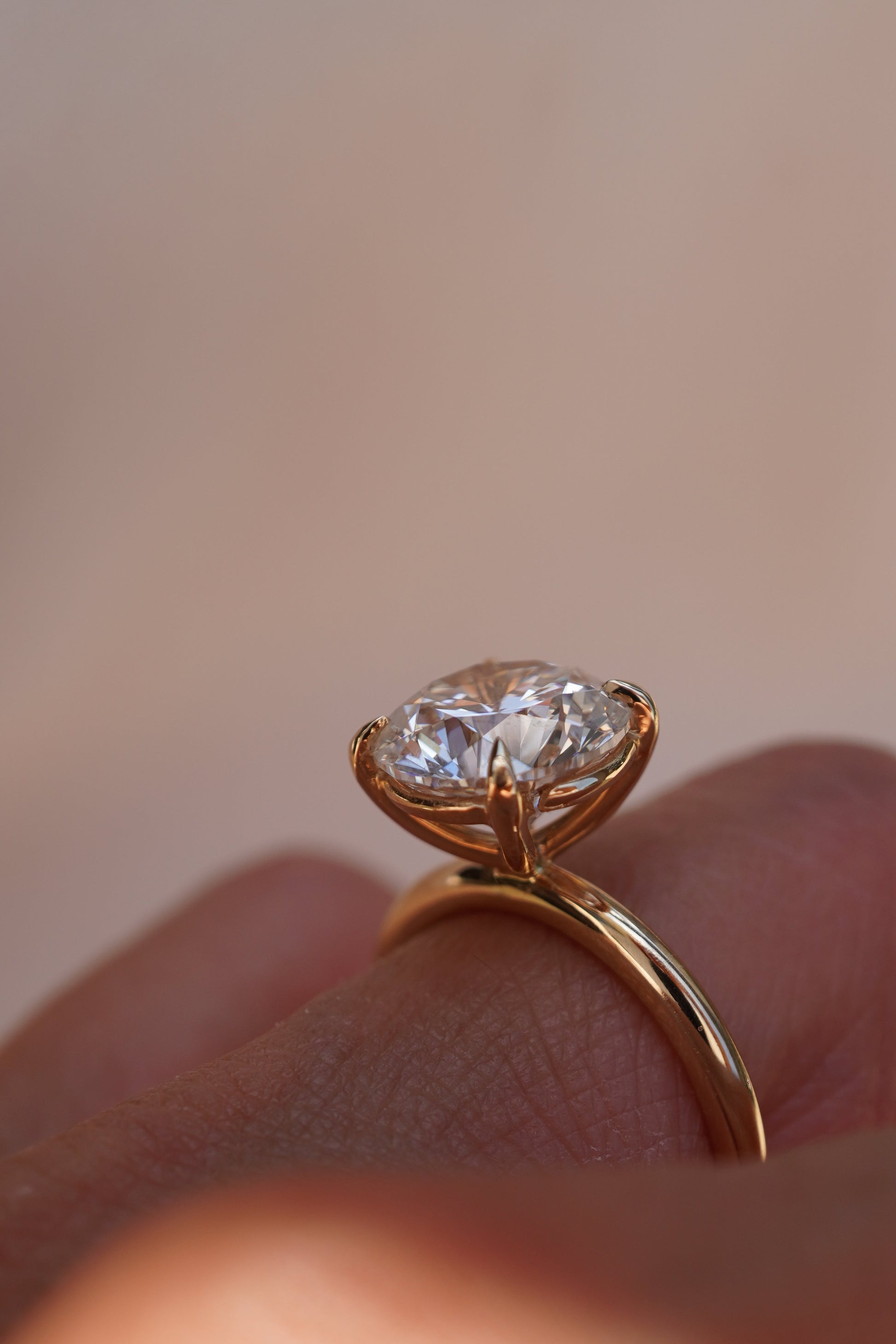 2 CT Round Three Stones Lab Grown Diamond Engagement Ring
