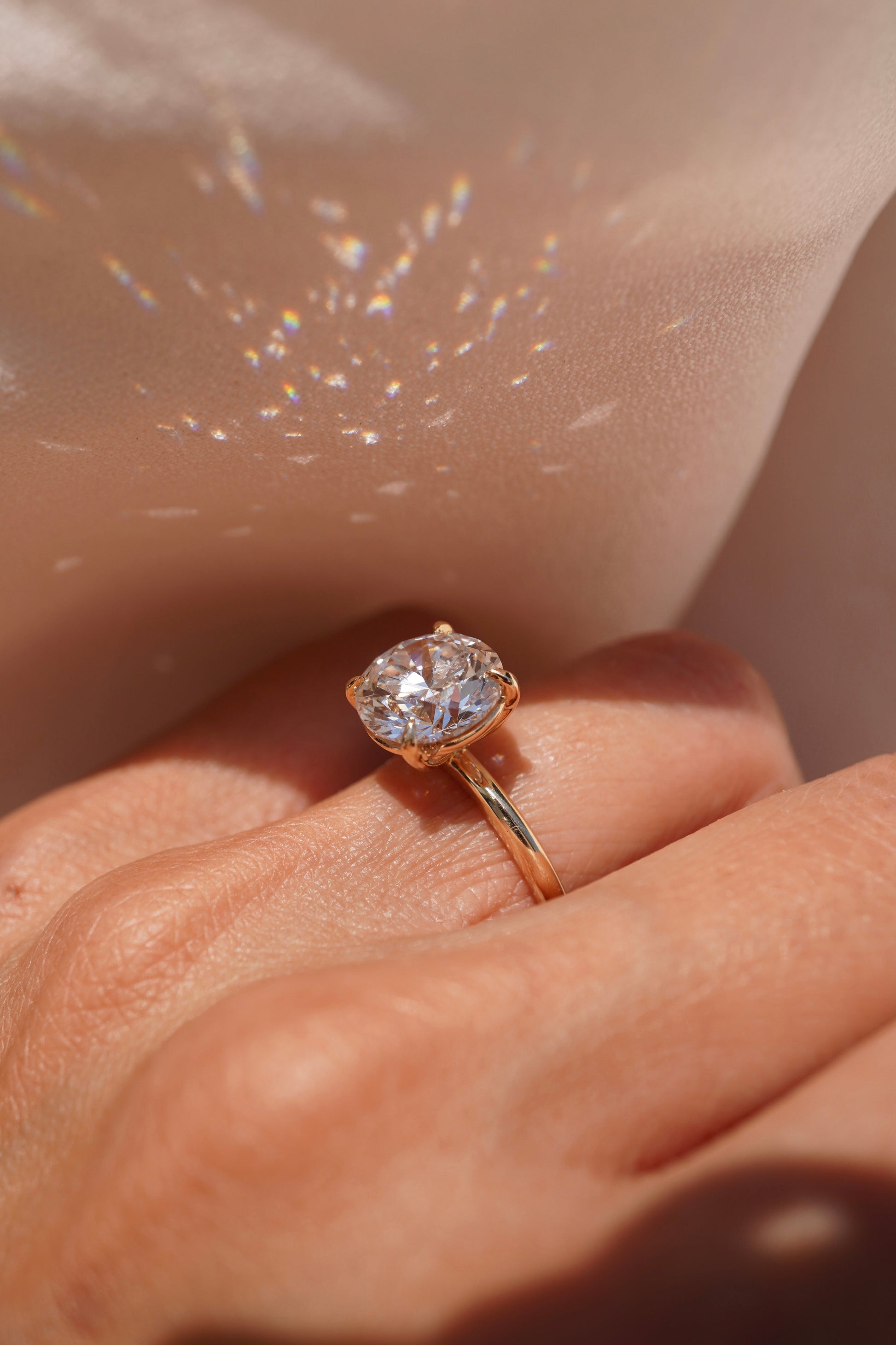 2 CT Round Three Stones Lab Grown Diamond Engagement Ring