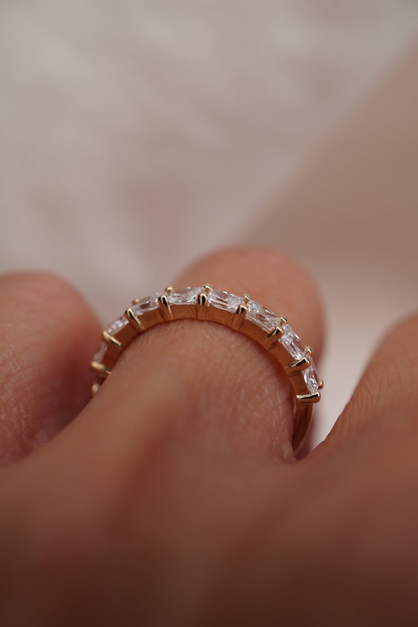 0.37 CT Round Full Eternity Lab Grown Diamond Wedding Band