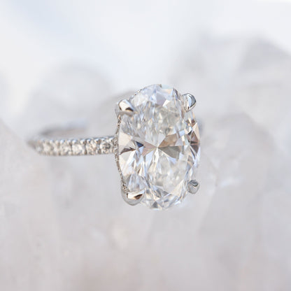 2 CT Round Three Stones Lab Grown Diamond Engagement Ring