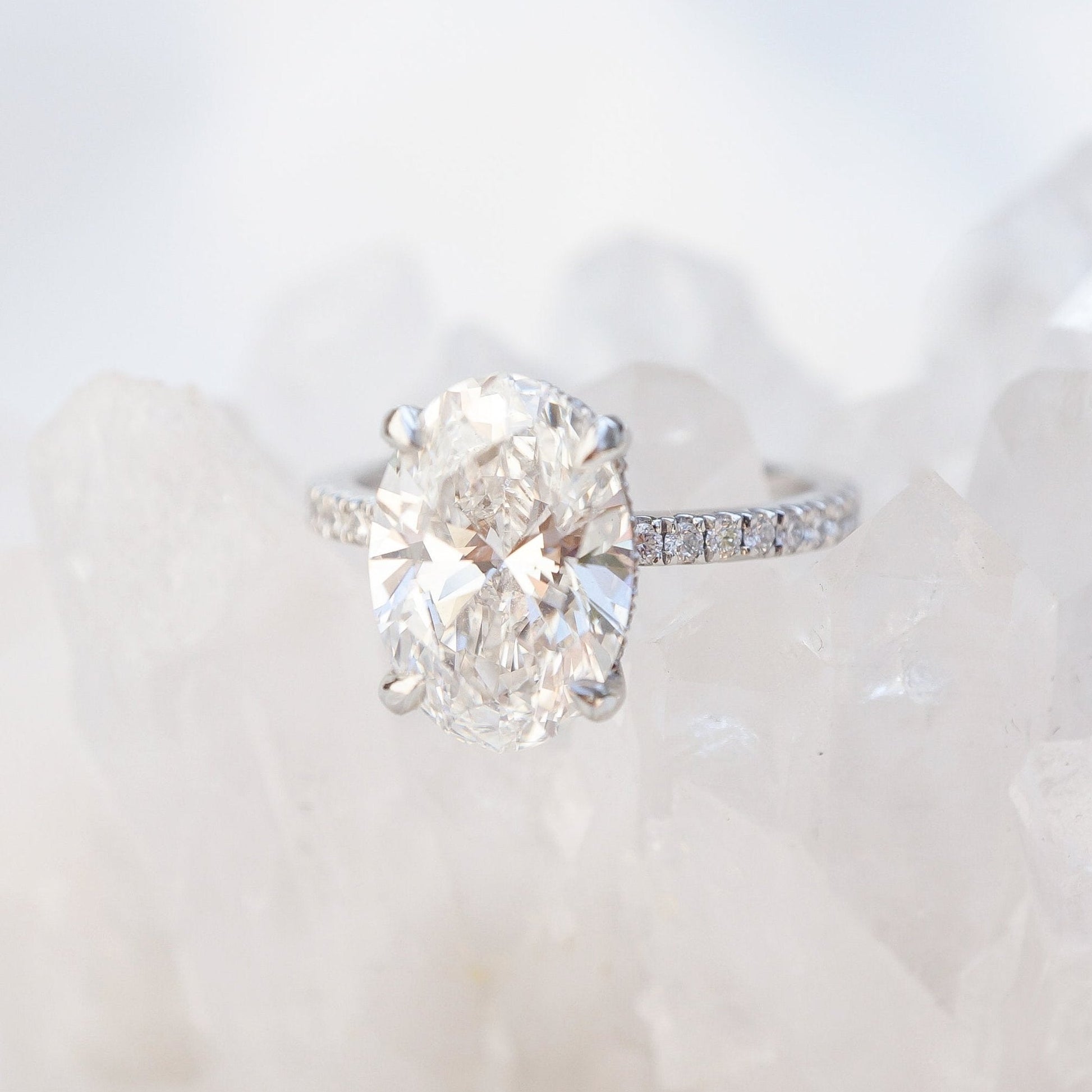 2 CT Round Three Stones Lab Grown Diamond Engagement Ring