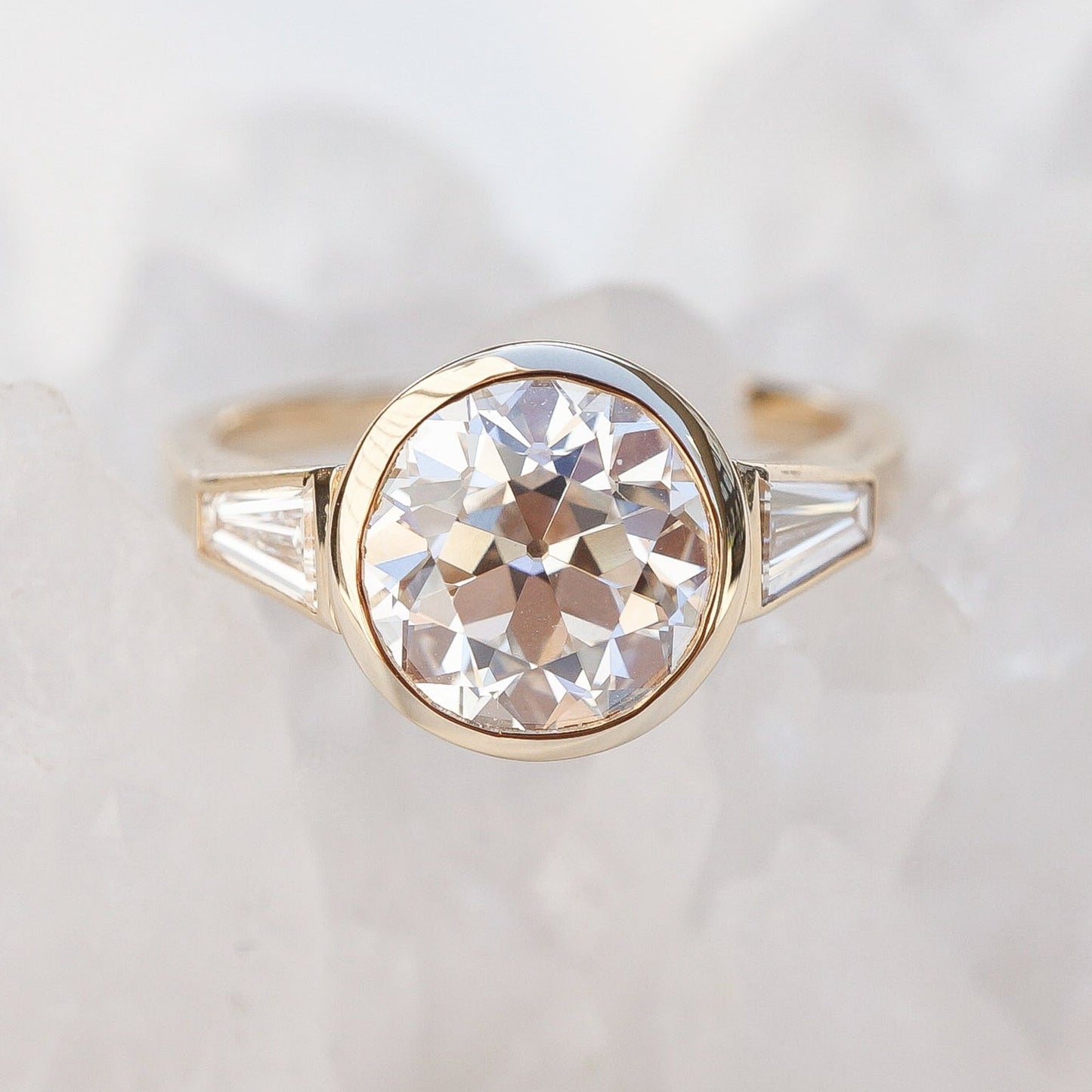 2 CT Round Three Stones Lab Grown Diamond Engagement Ring