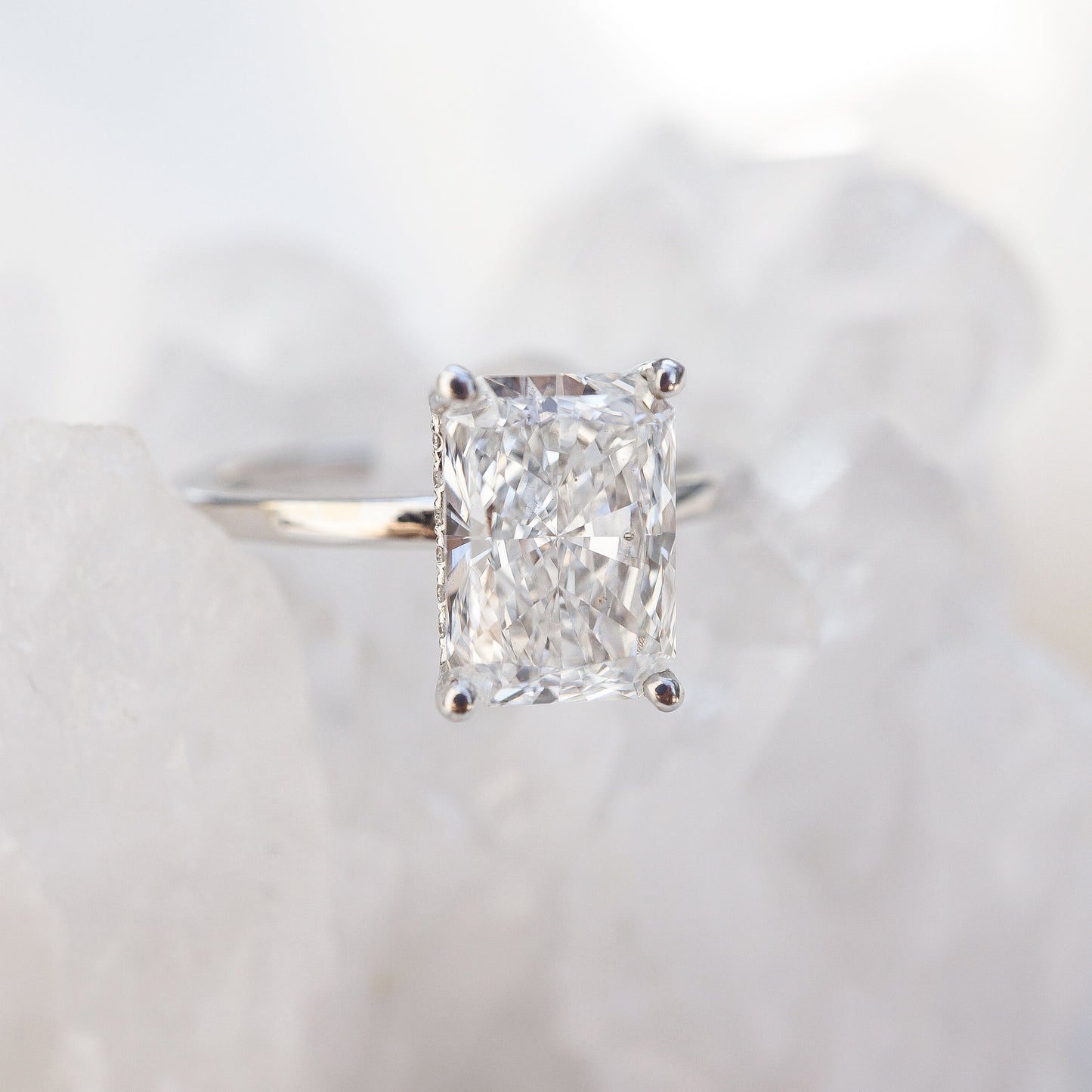 2 CT Round Three Stones Lab Grown Diamond Engagement Ring