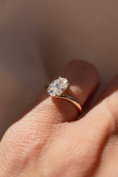2 CT Round Three Stones Lab Grown Diamond Engagement Ring