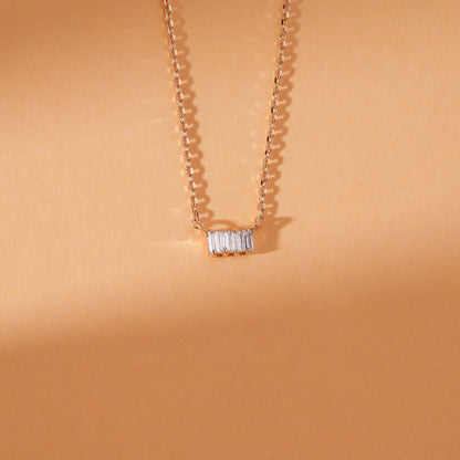1.0 CT Round Bezel Solitaire Lab Grown Diamond Necklace