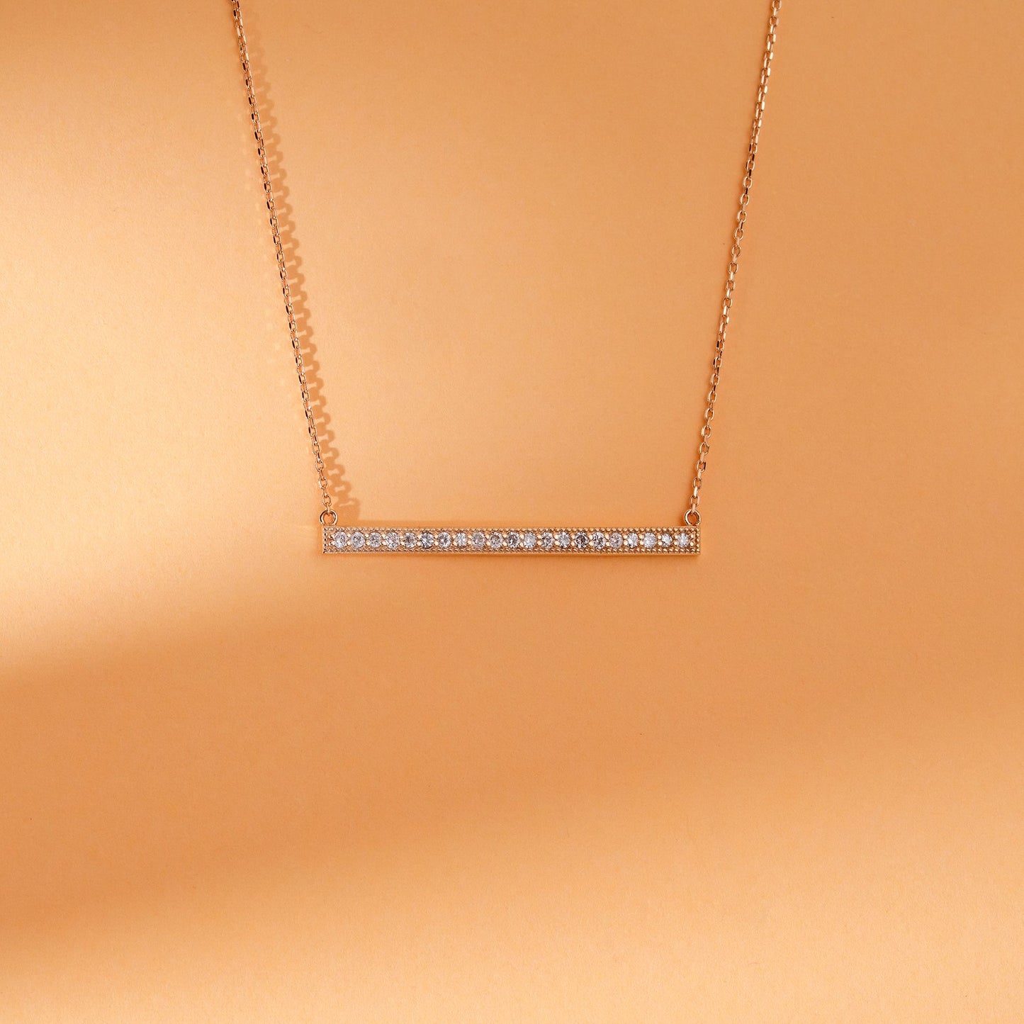 1.0 CT Round Bezel Solitaire Lab Grown Diamond Necklace