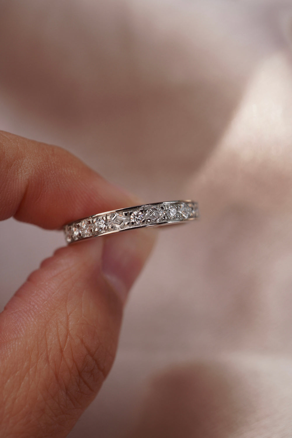 0.37 CT Round Full Eternity Lab Grown Diamond Wedding Band
