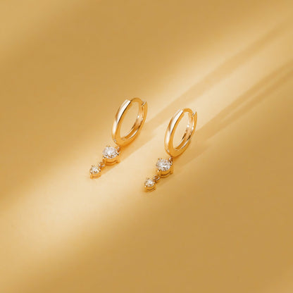 1.0 CT Round Bezel Solitaire Lab Grown Diamond Earrings