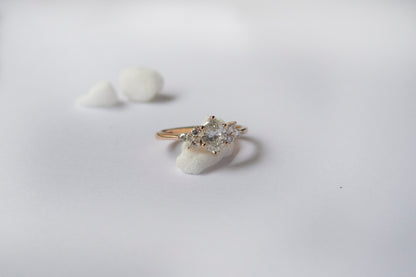 2 CT Round Three Stones Lab Grown Diamond Engagement Ring
