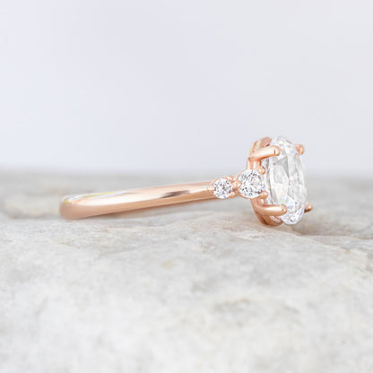 2 CT Round Three Stones Lab Grown Diamond Engagement Ring