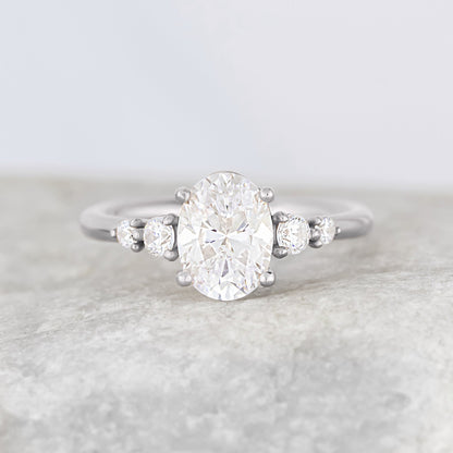 2 CT Round Three Stones Lab Grown Diamond Engagement Ring