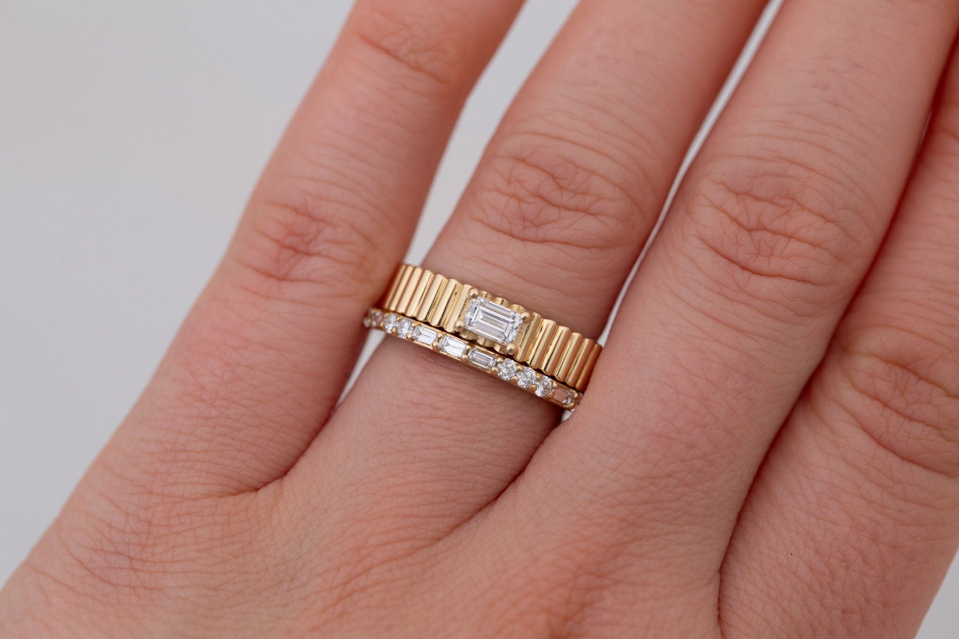 2 CT Round Three Stones Lab Grown Diamond Engagement Ring